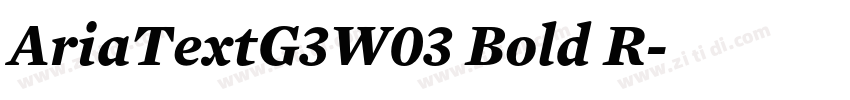 AriaTextG3W03 Bold R字体转换